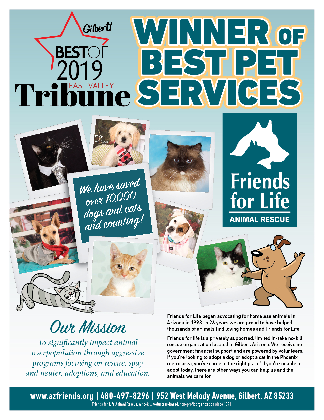 F4L 2019 Best of Gilbert flyer » Friends for Life Animal Rescue