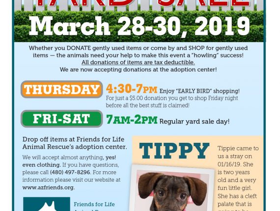 Yard Sale March 2019 Friends For Life Animal Rescue