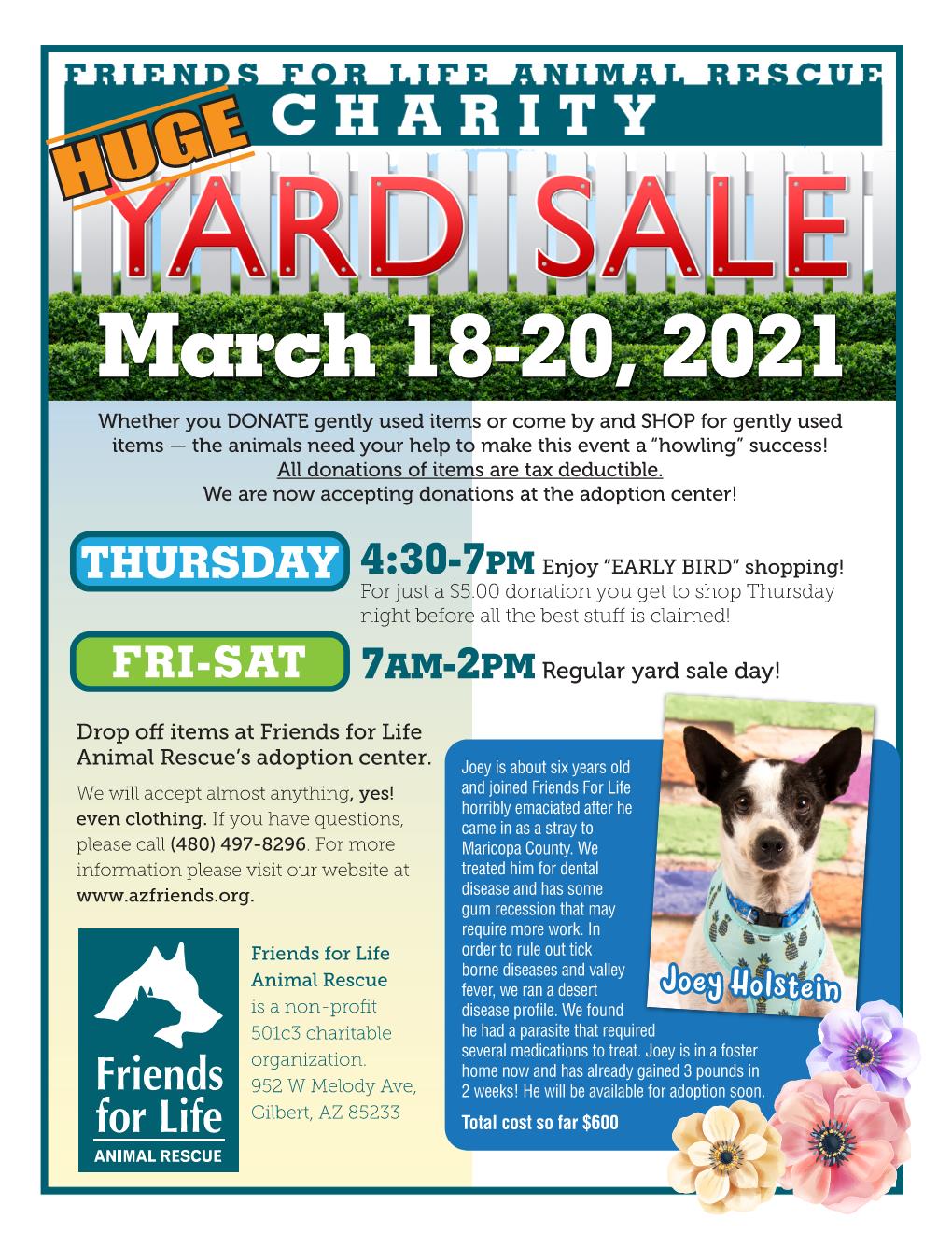 Yard Sale » Friends for Life Animal Rescue